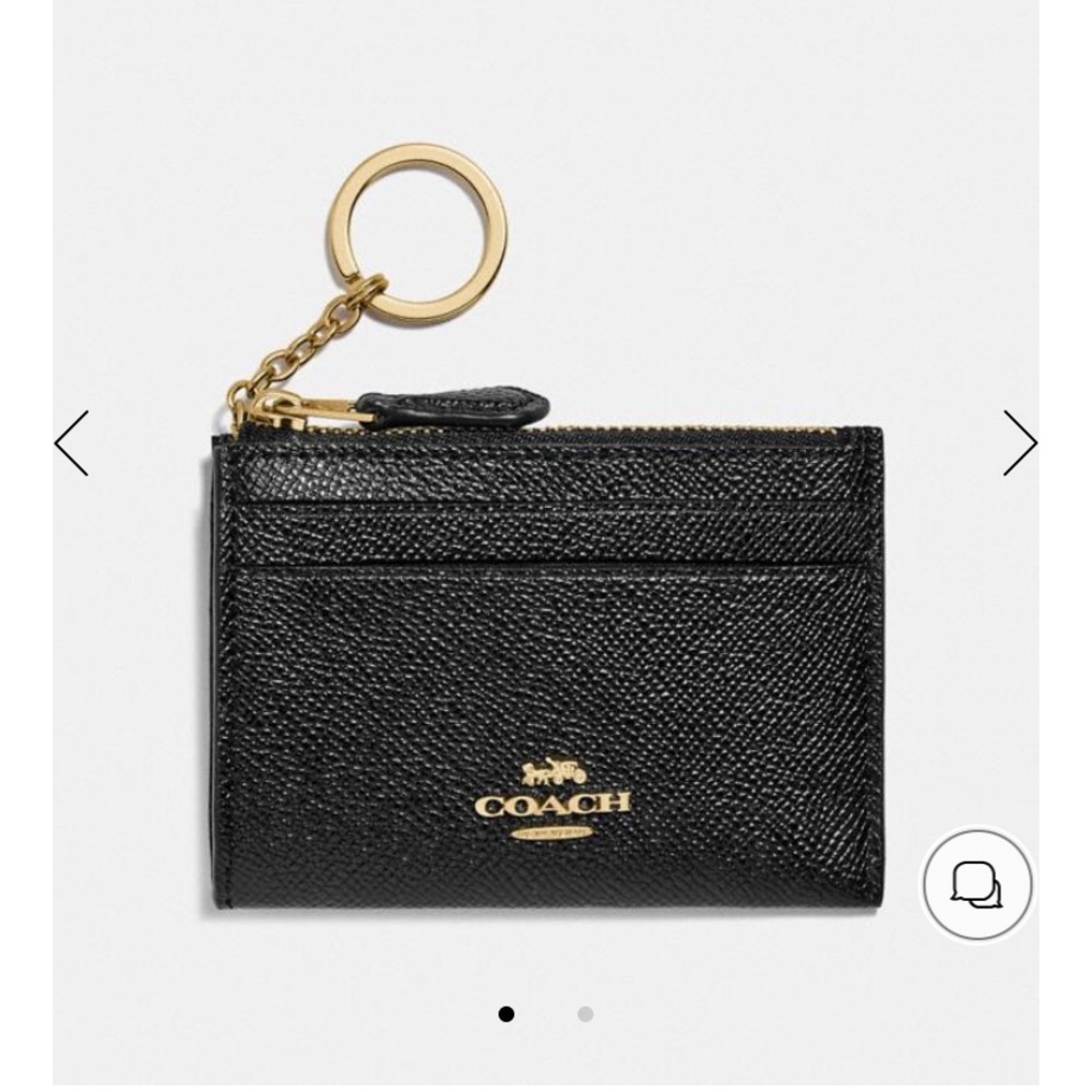 black coach keychain wallet
